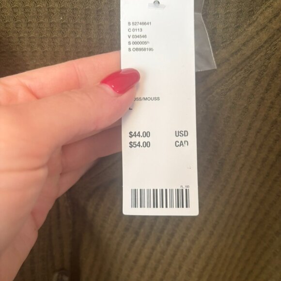 Urban Outfitters Green Ribbed Button-Up Cardigan Sweater Size L NWT - Picture 3 of 6